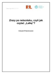 Zrazy po nelsońsku, czyli jak czytać "Lalkę"?