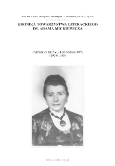Jadwiga Rużyło-Stasiakowa (1908–1989)