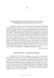 Konferencja „Mityczne postacie kultury w perspektywie komparatystycznej”