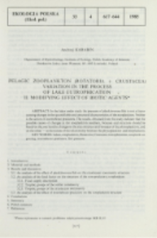 Pelagic zooplankton (Rotatoria + Crustacea) variation in the process of lake eutrophication. 2, Modifying effect of biotic agents