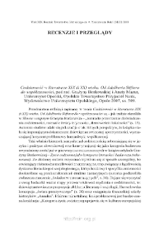 „Codzienność w literaturze XIX (i XX) wieku. Od Adalberta Stiftera do współczesności”, pod red. Grażyny Borkowskiej i Anety Mazur, Opole 2007