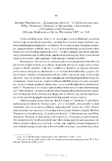 Barbara Wachowicz, „«Ty jesteś jak zdrowie». Z Mickiewiczem nad Wilią, Niemnem i Świtezią, ze Słowackim w Krzemieńcu, z Orzeszkową nad Niemnem”, Warszawa 2007