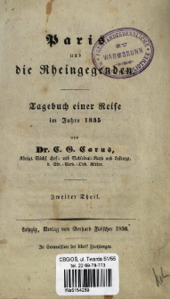 Paris und die Rheingegenden : Tagebuch einer Reise im Jahre 1835. T. 2