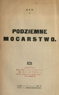 Podziemne mocarstwo