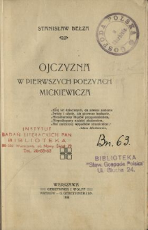 Ojczyzna w pierwszych poezyach Mickiewicza