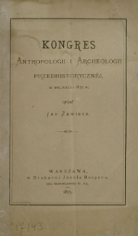 Kongres antropologii i archeologii przedhistorycznej w Bruxelli 1872 r.
