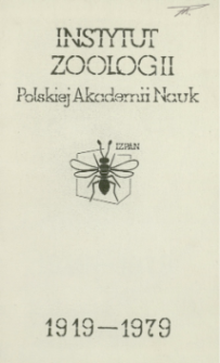 Instytut Zoologii Polskiej Akademii Nauk : 1919-1979