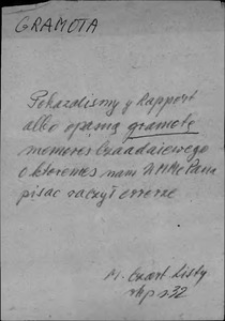 Kartoteka Słownika języka polskiego XVII i 1. połowy XVIII wieku; Gramota - Grodzić się