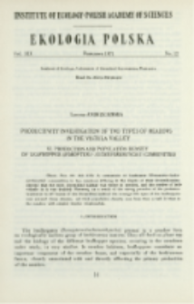 Productivity investigation of two types of meadows in the Vistula valley. 6, Production and population density of leafhopper (Homoptera-Auchenorrhyncha) communities