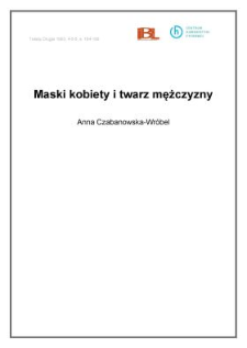 Maski kobiety i twarz mężczyzny