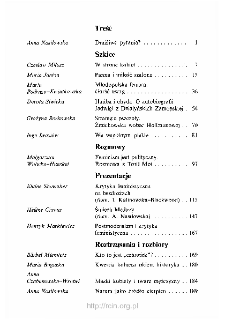 Teksty Drugie Nr 4-5-6 (1993), Spis treści