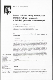 Heterocyclic aromatic amines and their role in the induction of carcinogenesis