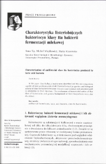 Characterization of antilisterial class IIa bacteriocins produced by lactic acid bacteria