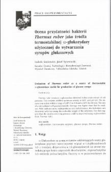 Evaluation of Thermus ruher as a source of thermostable a-glucosidase useful for production of glucose syrups