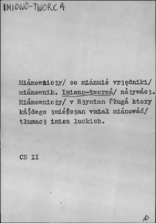 Kartoteka Słownika języka polskiego XVII i 1. połowy XVIII wieku; Imacz - Importować