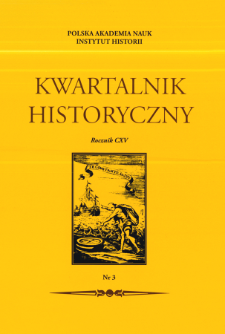 Kwartalnik Historyczny R. 115 nr 3 (2008), Strony tytułowe, Spis treści