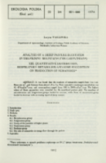 Analysis of a sheep pasture ecosystem in the Pieniny Mountains (the Carpathians). 13, Quantitative distribution, respiratory metabolism and some suggestion on production of nematodes