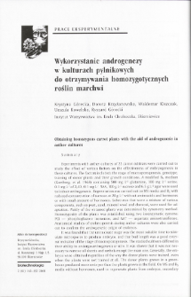 Obtaining homozygous carrot plants with the aid of androgenesis in anther cultures