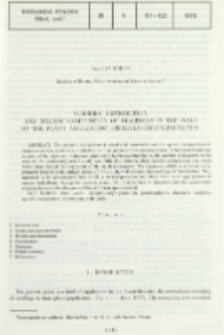 Numbers, distribution and specific composition of diaspores in the soils of the plants associations Spergulo-Corynephoretum