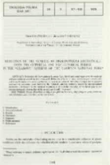 Reduction of the numbers of Operophthera brumata (L.) over the outbreak and post-outbreak period in the "Grabowy" reserve of the Kampinos National Park