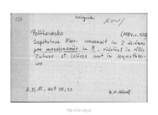 Pultusk 1484-1485. Files of Nowe Miasto district in the Middle Ages. Files of the Historico-Geographical Dictionary of Masovia in the Middle Ages