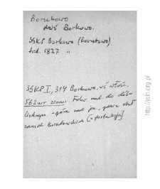 Borkowo. Files of Zakroczym district in the Middle Ages. Files of Historico-Geographical Dictionary of Masovia in the Middle Ages