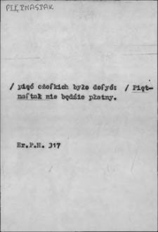 Kartoteka Słownika języka polskiego XVII i 1. połowy XVIII wieku; Piętnastak - Piński