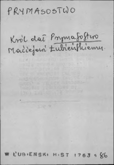 Kartoteka Słownika języka polskiego XVII i 1. połowy XVIII wieku; Prymasostwo - Przechorować