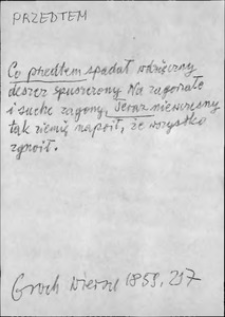 Kartoteka Słownika języka polskiego XVII i 1. połowy XVIII wieku; Przedtem - Przeklęty