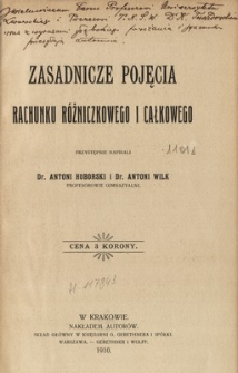 Zasadnicze pojęcia rachunku różniczkowego i całkowego