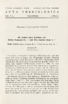 Bisoniana II. Die Geburt eines Hybriden von Bison bonasus (L.) o [Bulle] und Bos taurus dom . L. o [Kuh]; Bisoniana II. Poród hybryda Bison bonasus (L.) [samiec] X Bos taurus dom . L. [samica]