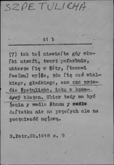 Kartoteka Słownika języka polskiego XVII i 1. połowy XVIII wieku; Szpetulicha - Szufla