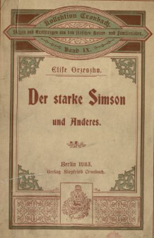 Der starke Simson und Anderes