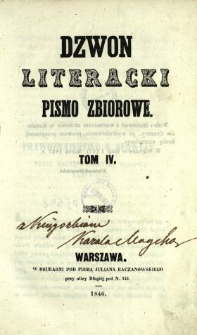 Dzwon Literacki : pismo zbiorowe 1846 T.4