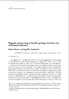 Magnetic prospecting on basaltic geology: the lower city of Erebuni (Armenia)