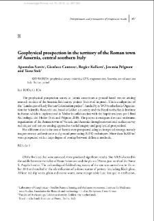 Geophysical prospection in the territory of the Roman town of Aesernia, Central-Southern Italy