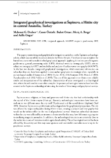 Integrated geophysical investigations at Šapinuva, a Hittite city in central Anatolia, Turkey