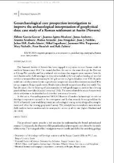 Geoarchaeological core prospection investigation to improve the archaeological interpretation of geophysical data: case study of a Roman settlement at Auritz (Navarre)