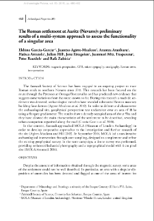 The Roman settlement at Auritz (Navarre): preliminary results of a multi-system approach to assess the functionality of a singular area