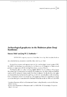 Archaeological geophysics in the Shahrizor plain (Iraqi Kurdistan)