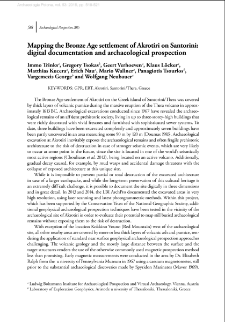 Mapping the Bronze Age settlement of Akrotiri on Santorini: digital documentation and archaeological prospection