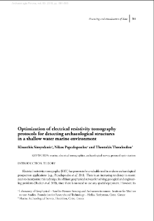 Optimization of electrical resistivity tomography protocols for detecting archaeological structures in a shallow water marine environment