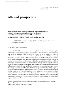 Non-destructive survey of Iron Age cemeteries: testing the topographic support system