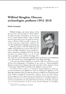 Wilfried Menghin, Director, archaeologist, professor (1942–2013)