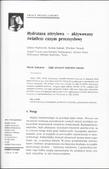 Hydrataza nitrylowa - aktywowany światłem enzym przemysłowy