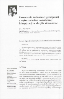 Increase of genetic variability by somatic hybridization in Gramineae