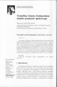 Thermophilic aerobic biodegradation of food industry wastewater