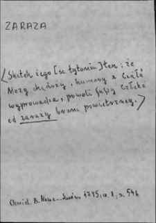 Kartoteka Słownika języka polskiego XVII i 1. połowy XVIII wieku; Zaraza - Zasię