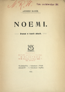 Noemi : dramat w 3 aktach