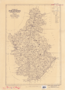 Powiat pińczowski : województwo kieleckie : mapa administracyjna i komunikacyjna w skali 1:100 000